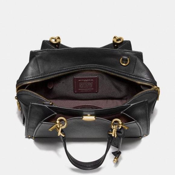 SOLD!!!  COACH Dreamer Satchel- Black w Gold - Picture 2 of 8